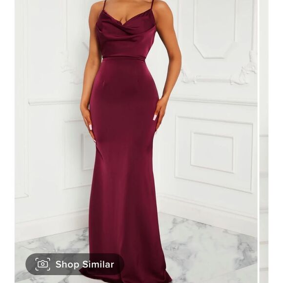 Nova Luxe Satin Maxi Dress M Purple New - Picture 1 of 5